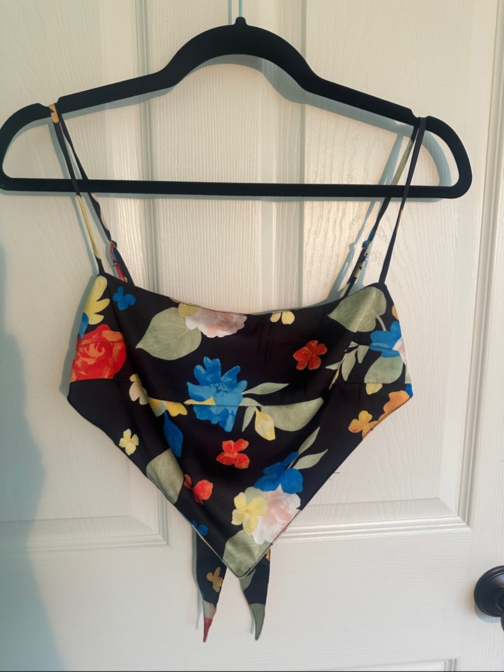 Danielle Bernstein Floral Bandana Top- Multicolor